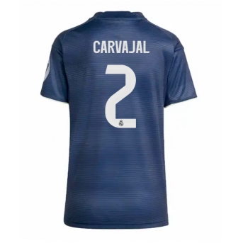 Billige Fotballdrakt Real Madrid Daniel Carvajal #2 Replika Bortedrakt Dame 2025-26 Kortermet